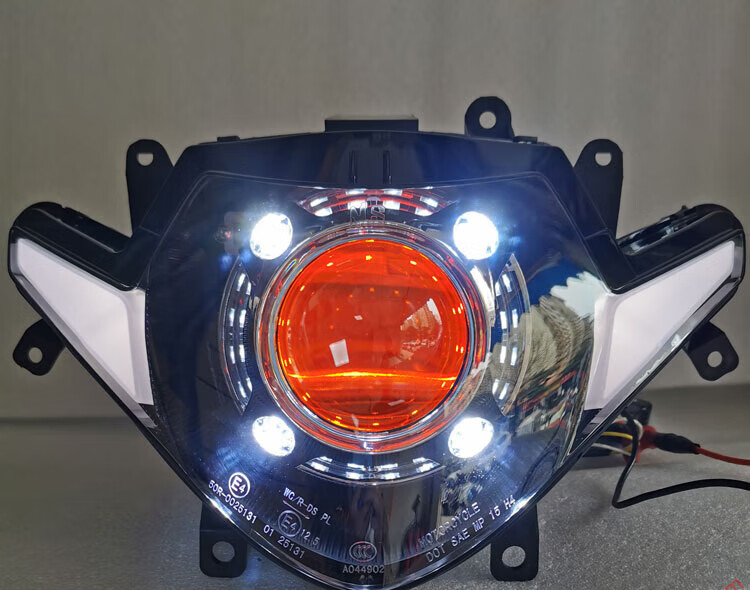适用于铃木gsx250r改装大灯总成 gsx250双光透镜天使眼 恶魔眼配件