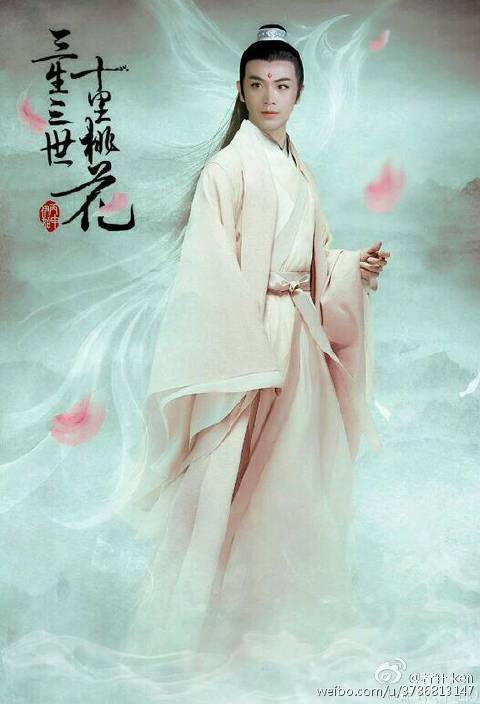 三生三世十里桃花白真折颜昆仑虚弟子服古装男士汉服 粉 170/84a