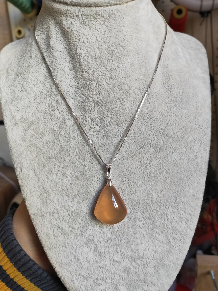 歌盼 青鱼石鱼惊石三角形吊坠 本命年项链礼物纯手工定制 单独三角