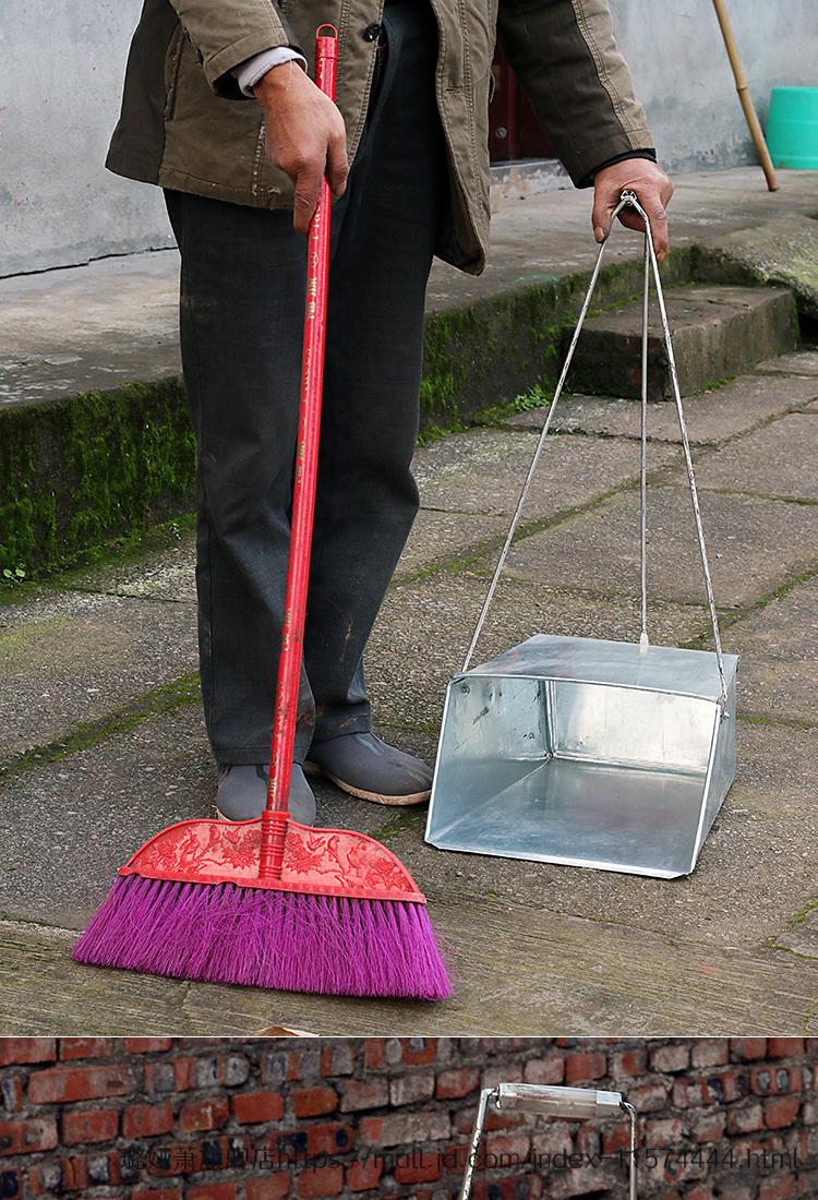 2022新款铁簸箕配扫把防风垃圾铲环卫金属簸箕园林清洁畚箕物业铁簸箕