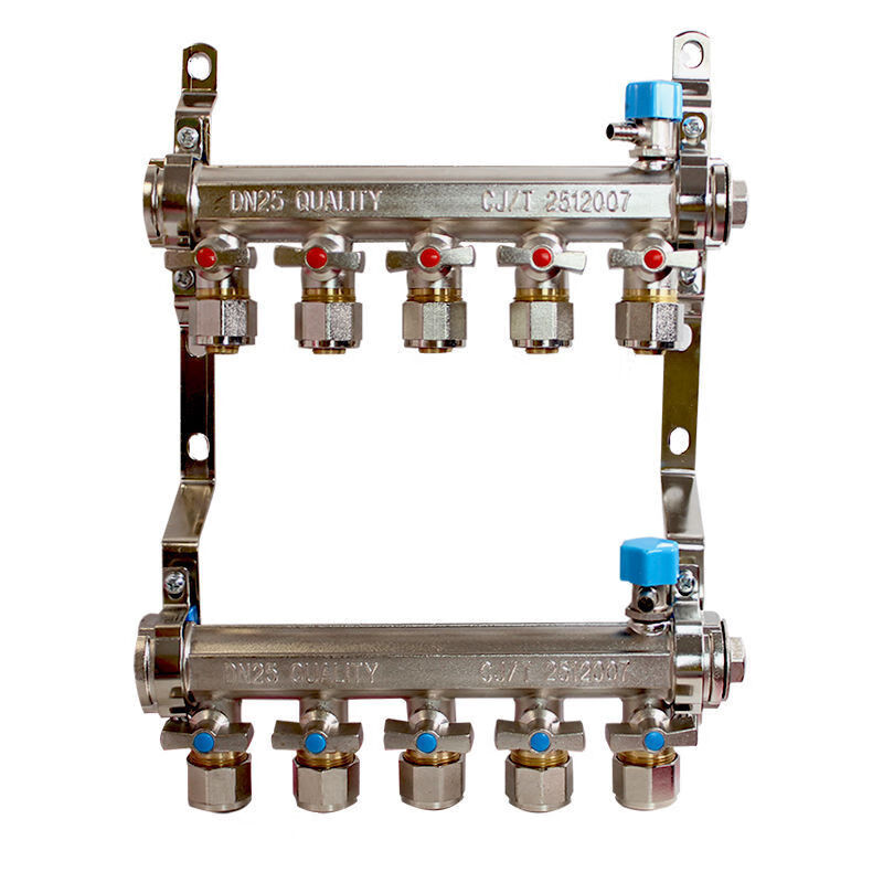 分水器家用地暖分水器四分管件二三四五六七十路 十二路分水器【图片