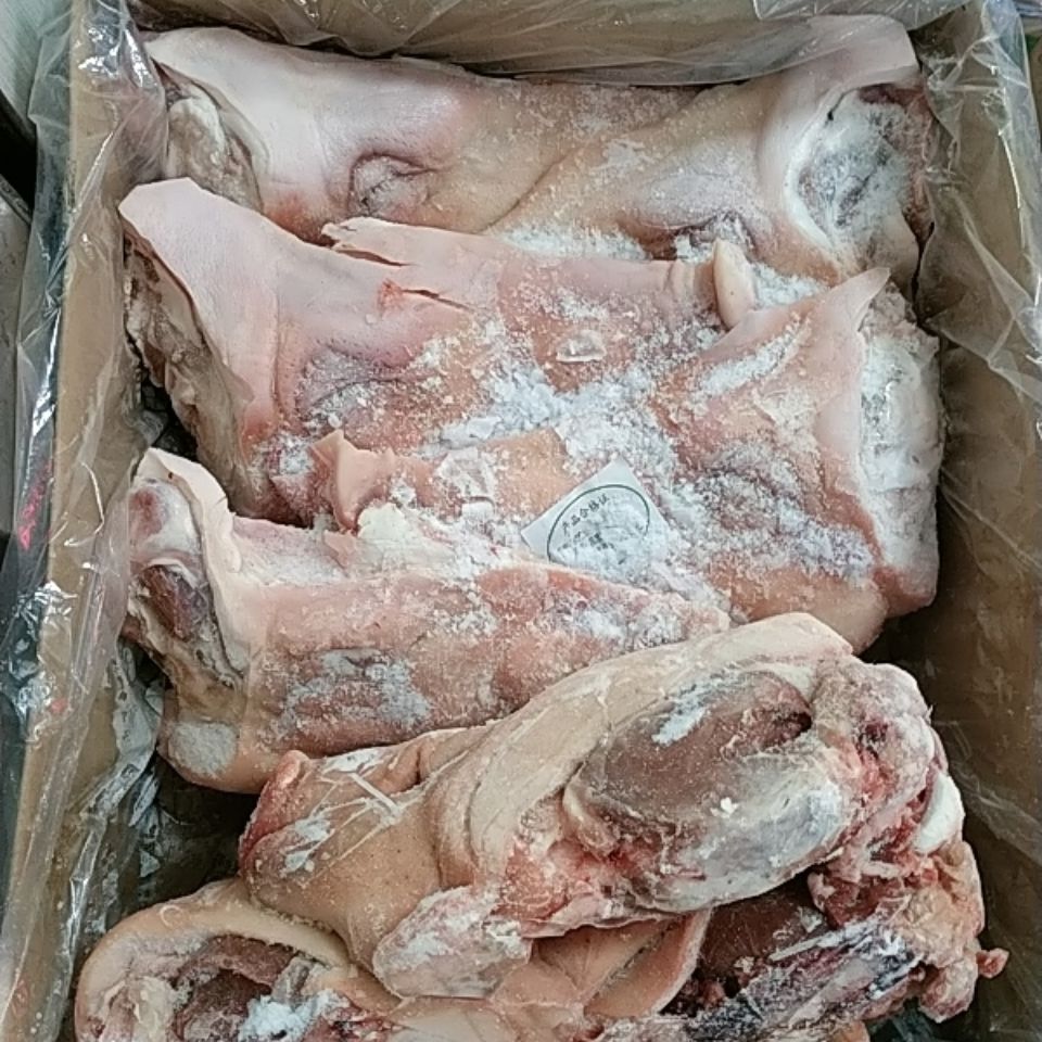 德薇格 生鲜新鲜冷冻生猪头带骨猪头肉猪脸肉劈开猪头20斤干净 江苏