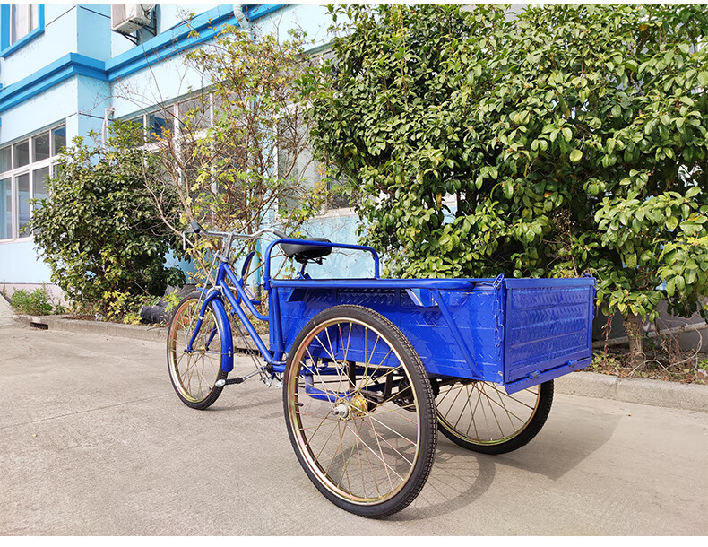 618新品周人力三轮车拉货加长车箱上海0709车厢长拉载货双刹成人脚踏