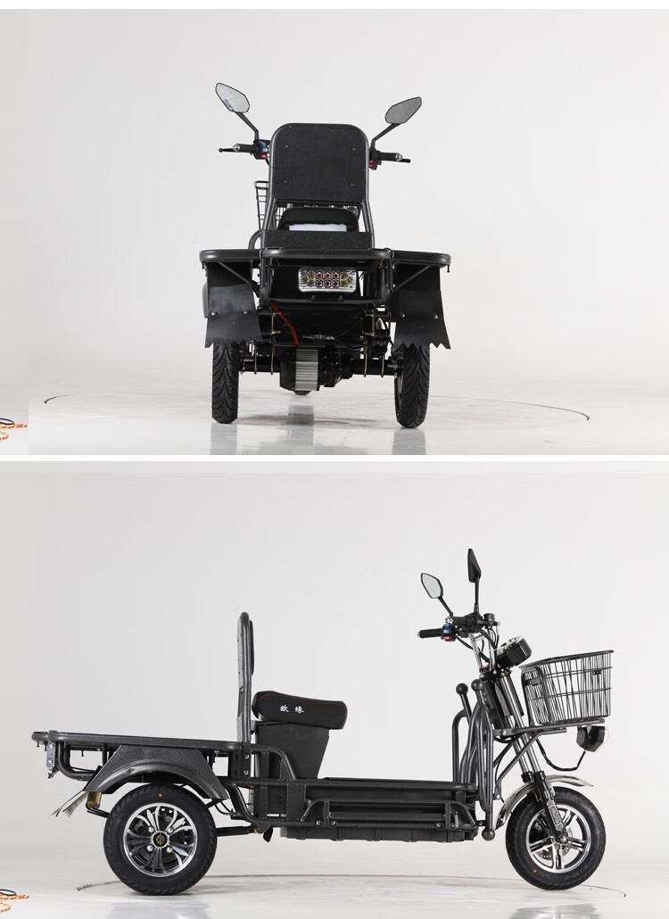 载重王电动三轮车60v72v路霸电瓶车载货拉货家用三轮大力神电动车 三