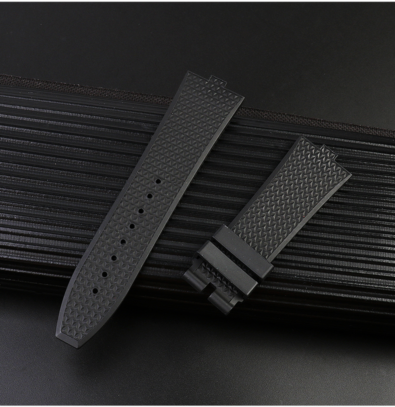 氟橡胶表带 代用江诗丹顿手表纵横四海4500v 5500v 7900橡胶手表带