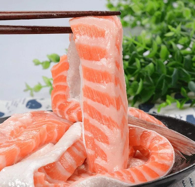 三文鱼鱼腩新鲜分割冰鲜三文鱼海鲜三文鱼肉条新鲜冷冻鱼 三文鱼腩条