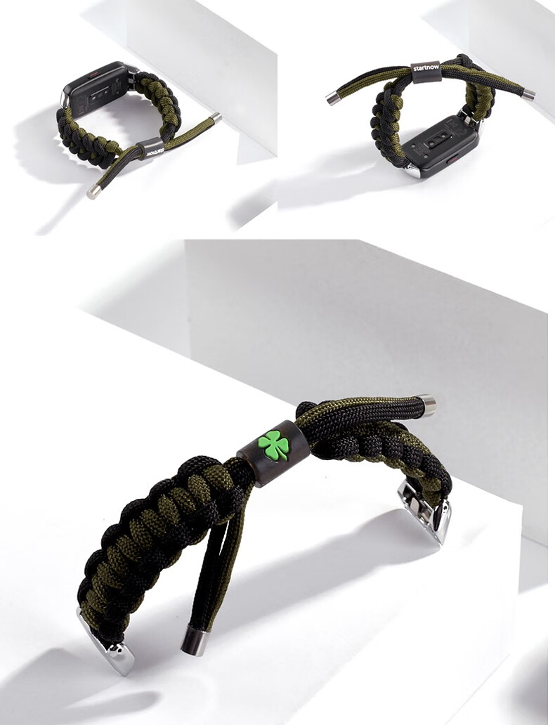 olevo华为(huawei) 通用适用华为手环6pro表带伞绳手工编织腕带荣耀