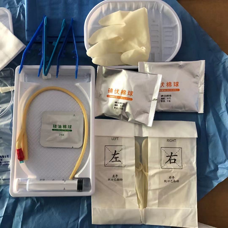 亚都一次性使用无菌导尿包医用1618引流袋双腔导尿管10个18号