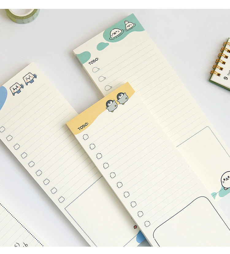 希玛100张长条拍纸本韩国ins风手帐便签本横线计划便签纸无粘性促销