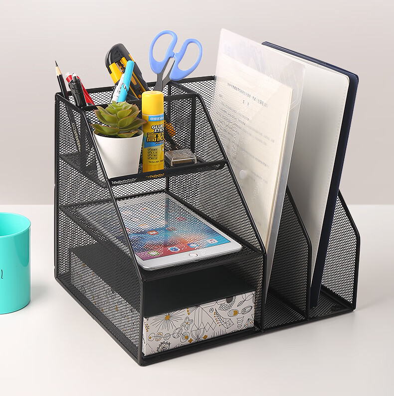 免安装桌面收纳金属组合式分层收纳文件框文件筐文件架文件座文具座