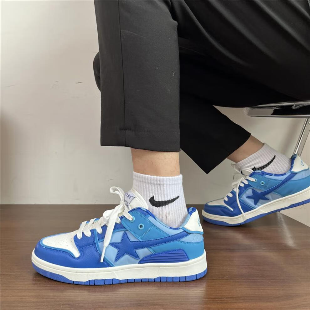 楠笙记 鞋子男原创设计bapestar潮流板鞋男秋季新款学生百搭ins潮牌德