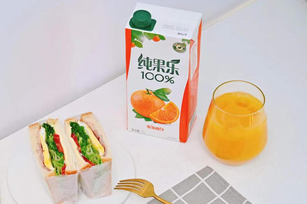 纯果乐 1l果汁橙汁苹果汁葡萄汁大瓶装 1l葡萄汁*4盒【图片 价格 品牌