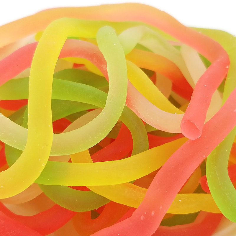 优卡五彩绳软糖15g袋水果糖彩虹橡皮绳糖q糖80后怀旧零食糖果五彩绳糖