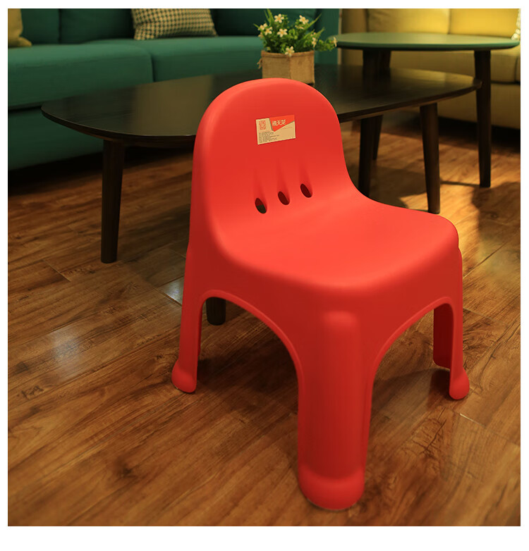 凳子简约靠背椅宝宝椅家用换鞋凳加厚成人 孔雀蓝 椅子坐高28厘米