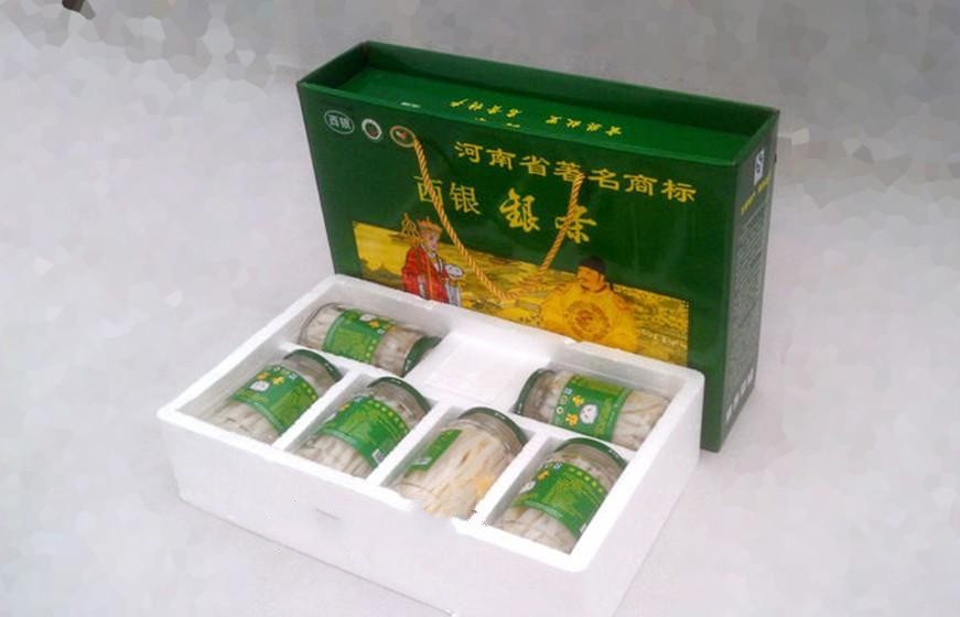 fghgf 偃师西银银条河南洛阳特产 偃师银条玻璃罐装 6瓶装礼盒偃师