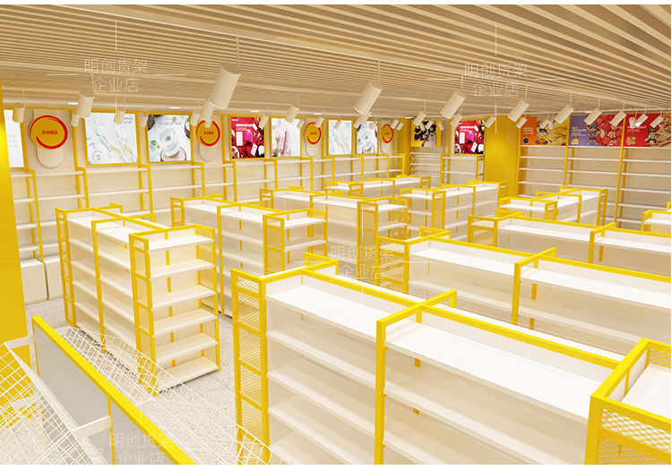 网红零食店货架 零食货架展示架超市文具玩具店展示柜网红母婴便利店