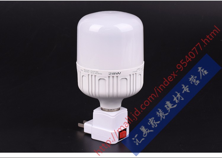 带插头的节能灯开关超亮节能led小夜灯卫生间卧室床头灯泡直插式插头