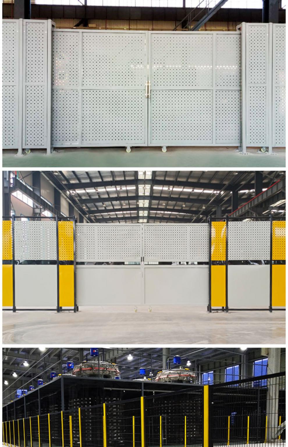 伸缩围栏可移动式工厂车间隔离网仓库设备护栏铁丝网围栏网防护网冲孔