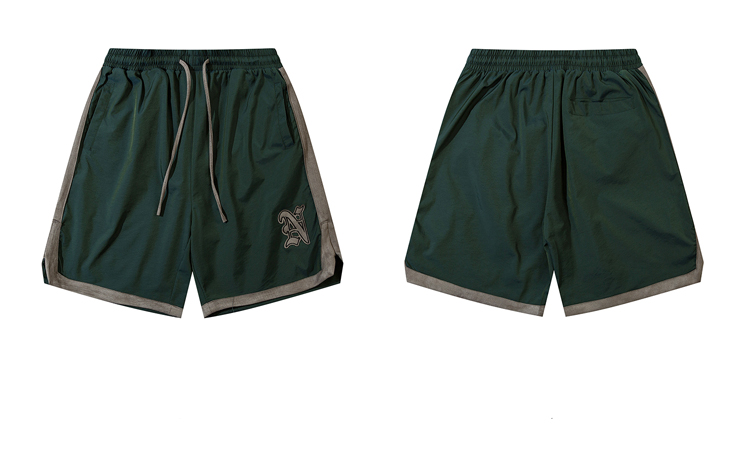 dk高端轻奢品牌休闲短裤男士复古手工刺绣夏季薄款宽松潮流运动舒适