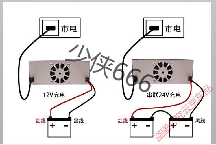 纯铜汽车充电器摩托车电瓶充电器6v12v24v智能蓄电池充电机100a双向