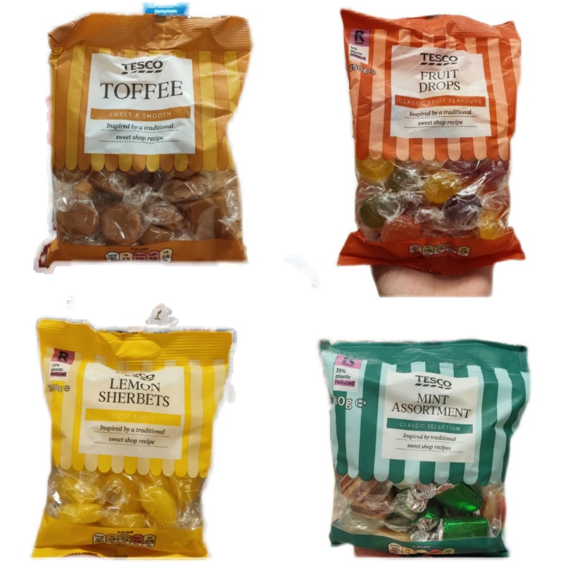 柠檬雪宝糖 2件 英国tesco lescon sherbets柠檬雪宝水果糖薄荷糖中秋