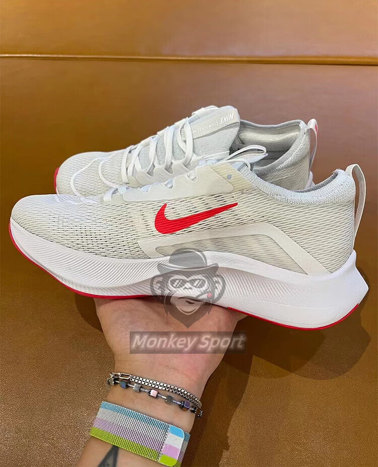 nike zoom fly4耐克男鞋全掌碳板马拉松运动跑步鞋白红ct2392 ct2392