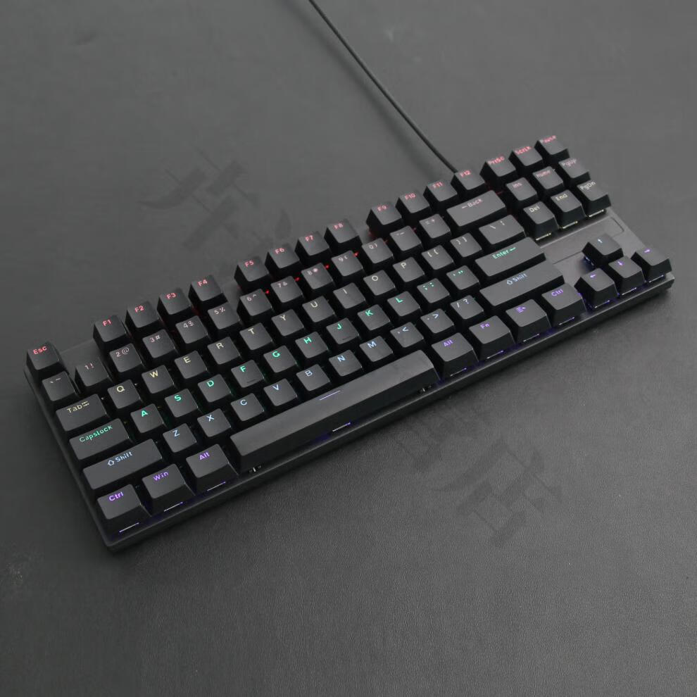 rk98混色rgb背光双拼h81游戏键盘 机械青轴电脑电竞网红直播87键有线