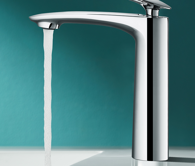 法恩莎卫浴冷热水龙头半加高洗脸盆面盆单孔浴室卫生间家用 f1t9107mb