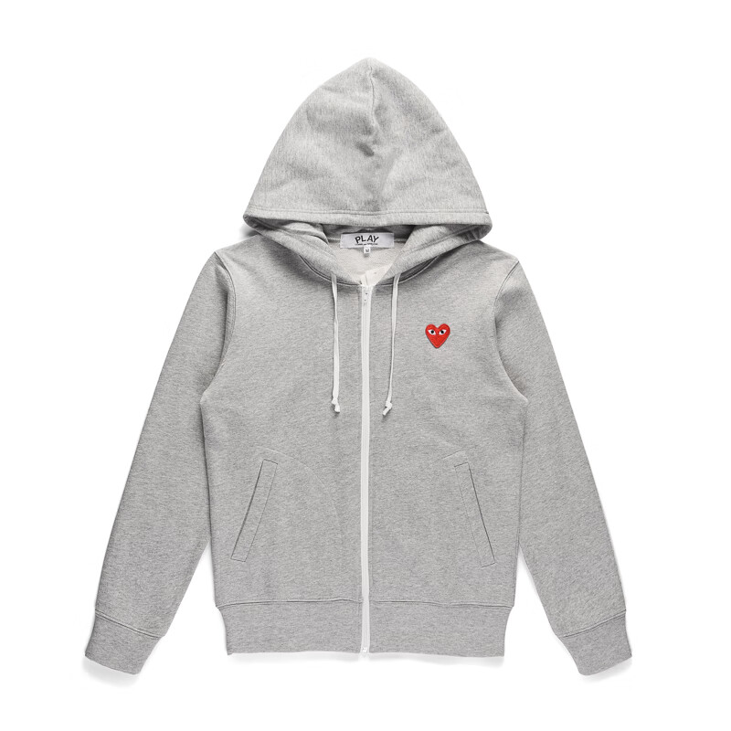 久保玲(cdg)play comme des garcons秋季爱心字母男女情侣款连帽卫衣