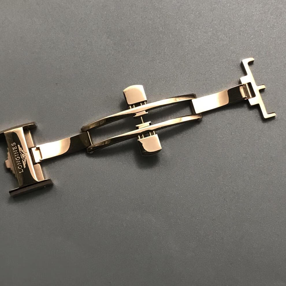 【全国仓速发】浪琴名匠双按蝴蝶扣皮带表扣l2 l4月相军旗男女皮带