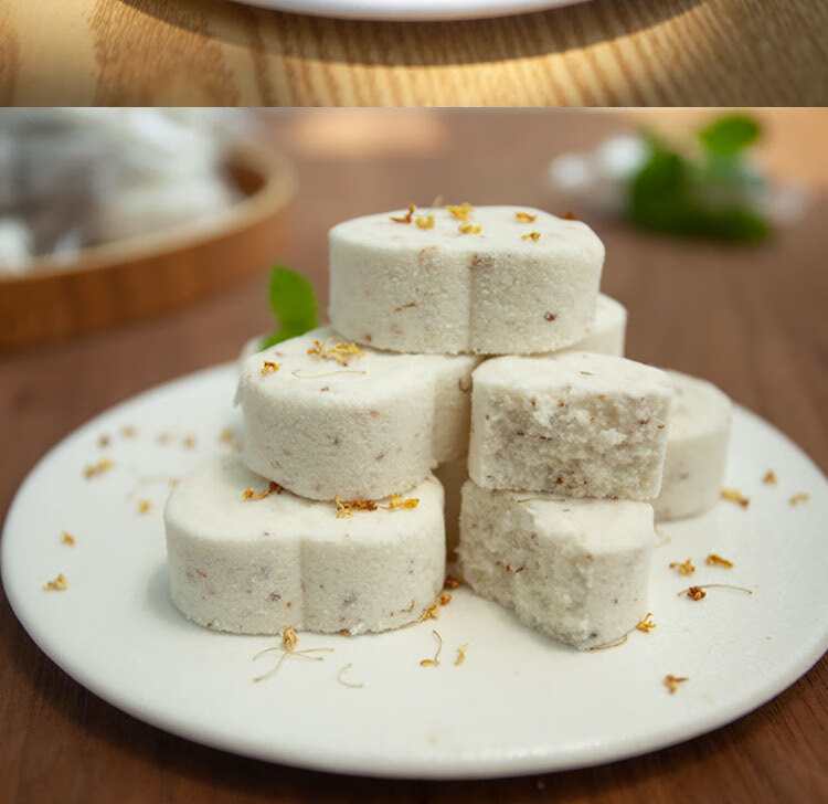 浙江老式薄荷冰清凉糕传统手工糯米连环糕芝麻桂花喜糕怀旧米糕 1盒