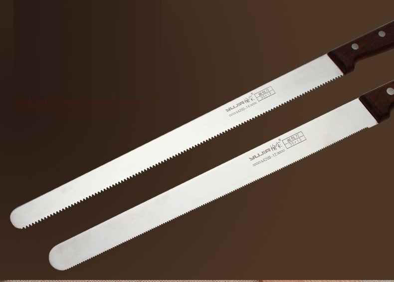 面包刀切刀锯齿刀慕斯西点刀吐司不掉屑分层刀不锈钢烘焙刀具 长锯齿