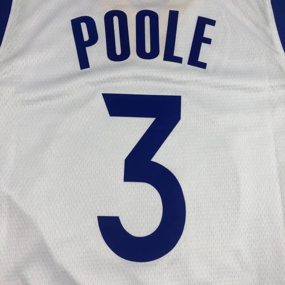 勇士队3号普尔城市版75周年球衣球裤套装95安德森男女定制篮球服 普尔