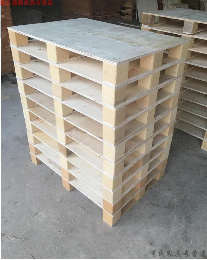 澳卡洛免熏蒸木托盘仓库防潮板仓板胶合板物流货物木质叉车托盘栈板