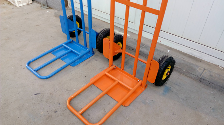 加厚老虎车两轮手推车库房推货车搬运车拉货车2轮货仓手拉车 单杠加厚