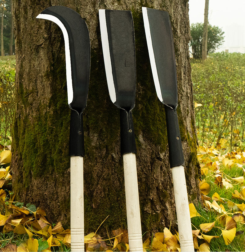 树锰钢开路刀直刀加长劈柴割草农用换换新浩驰长柄大号锻打锰钢柴刀