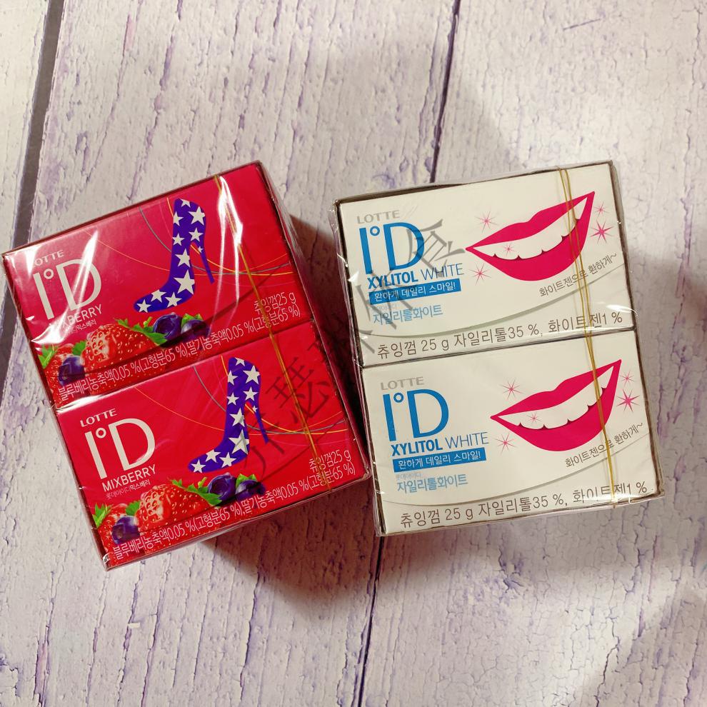 韩国lotte大泡泡水果口香糖条装木糖醇薄荷咖啡乐天水果口香糖6条随机