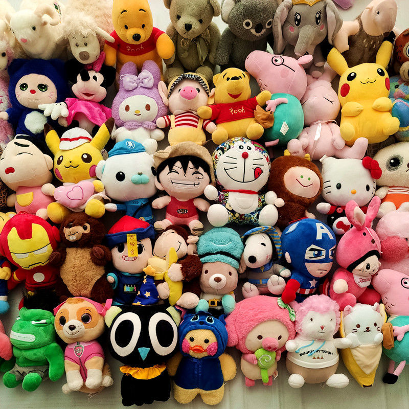 婚礼抛洒毛绒玩具结婚小公仔地摊娃娃机玩具抓机地推套圈毛绒批发随机