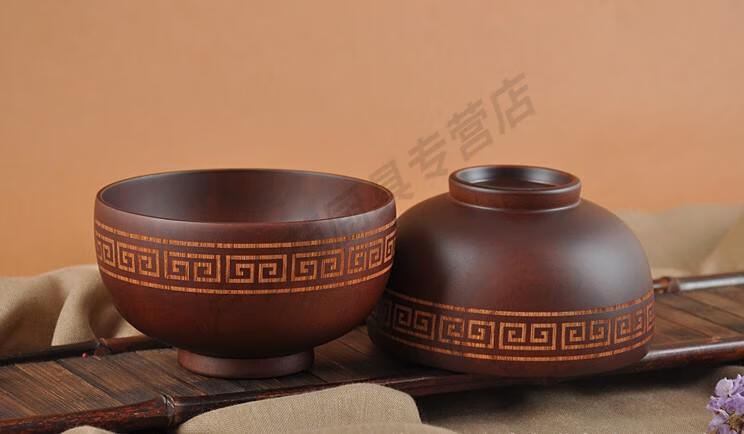 乐盈凡 日式轻奢木制餐具精品新款日式栗木防摔耐整木高温木质木碗