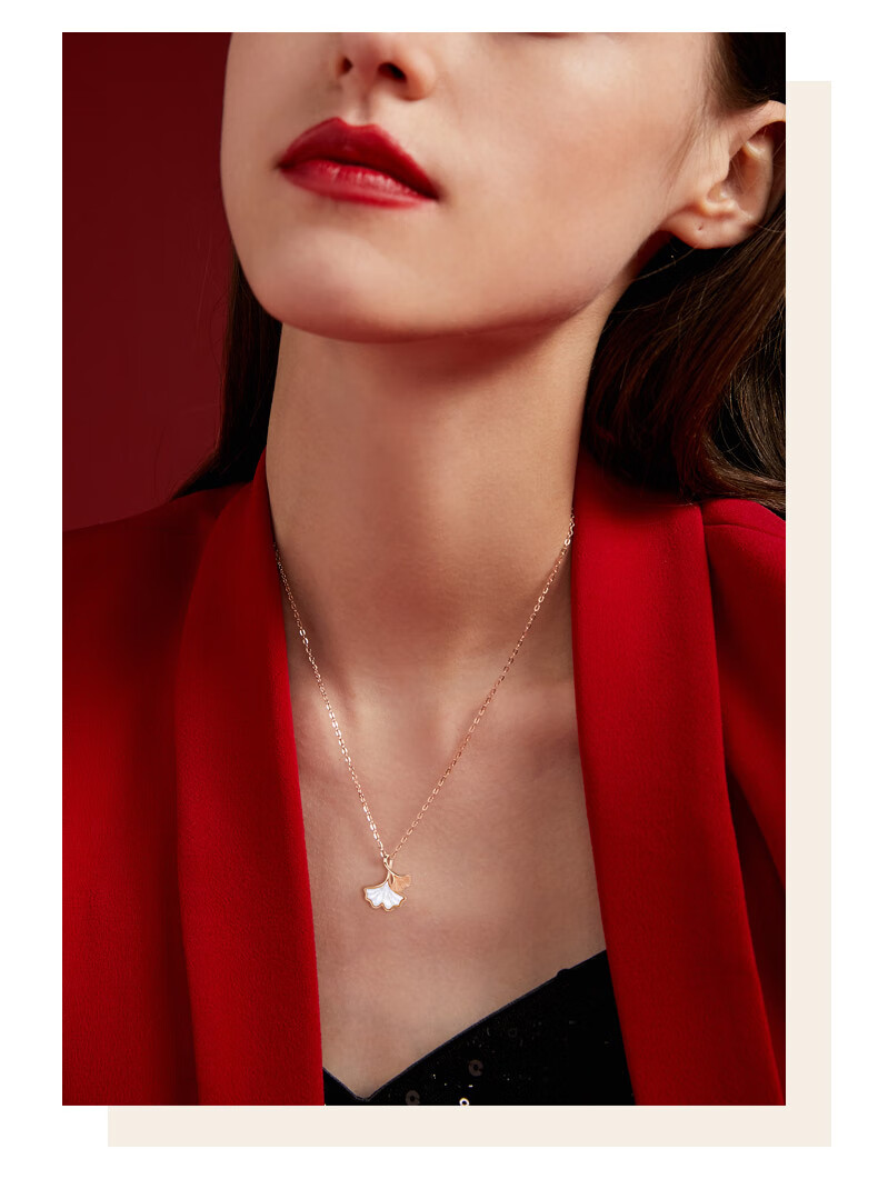 普洛达高端珠宝品牌18k金项链女感设计锁骨链百搭送女友情人节礼物送