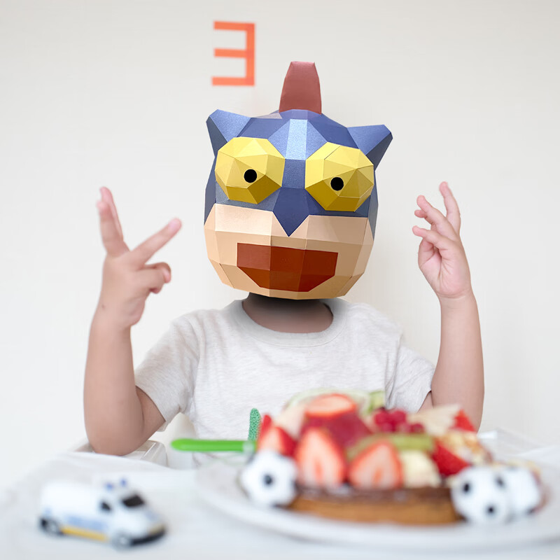 可爱儿童面具动感假面小超人动漫cos周边 礼物男演出派对装饰头套