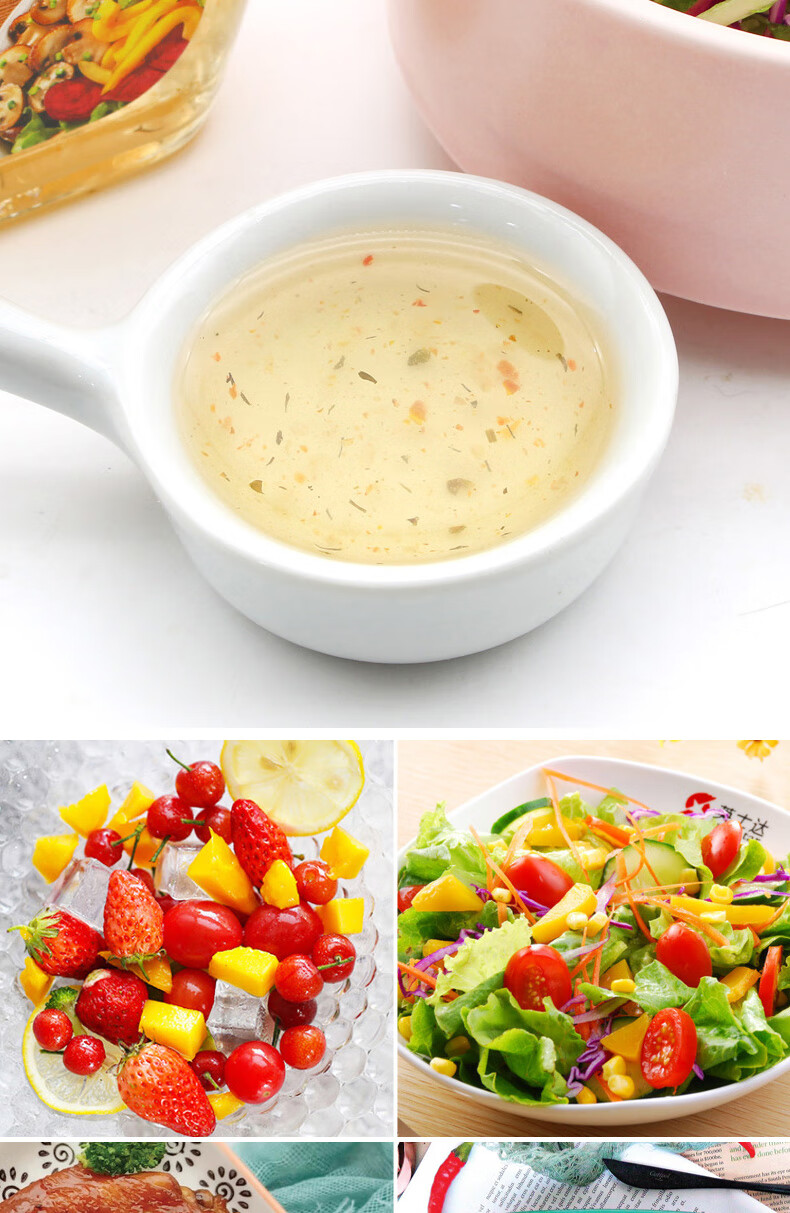 冠利0脂肪沙拉酱250ml水果蔬菜低脂汁油醋汁专用酱料千岛蜂蜜芥末