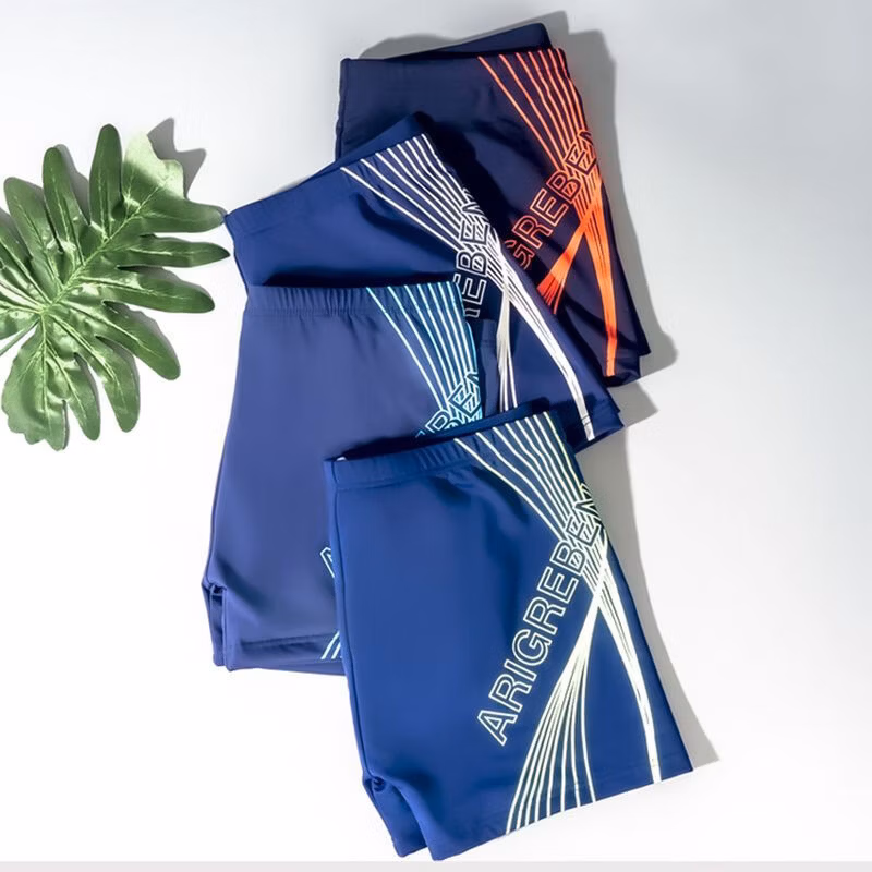 Men's Swim Shorts Quick-drying Elastic Breathable Boxer Trunks_voghion.com