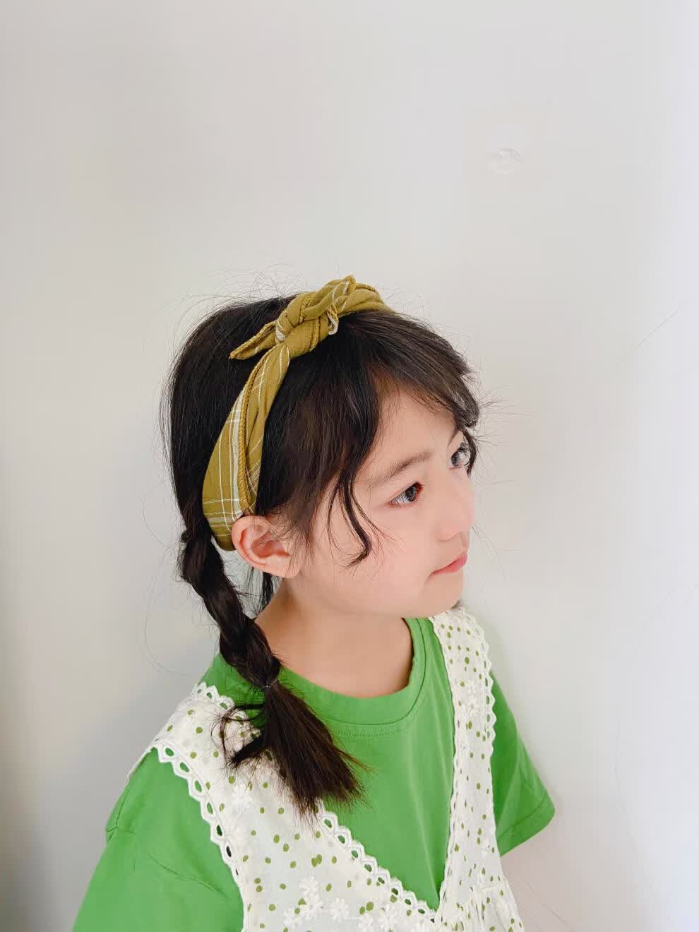 新品丝巾夏季薄款防晒儿童丝巾发带夏季小女孩方巾晒包头沙滩巾薄款