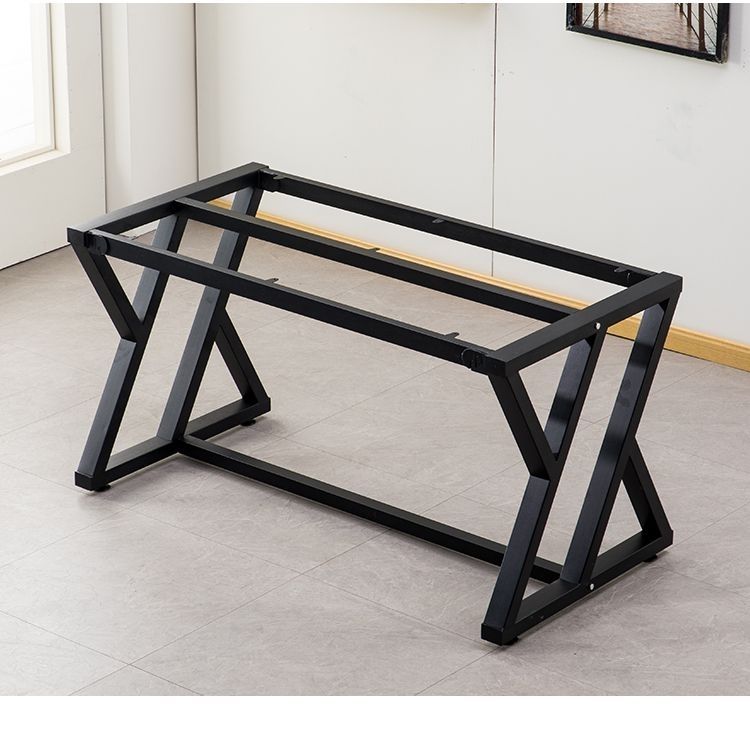 定制铁艺烤漆桌腿支架办公桌会议桌加厚桌子腿岩板金属桌架子 100*50*