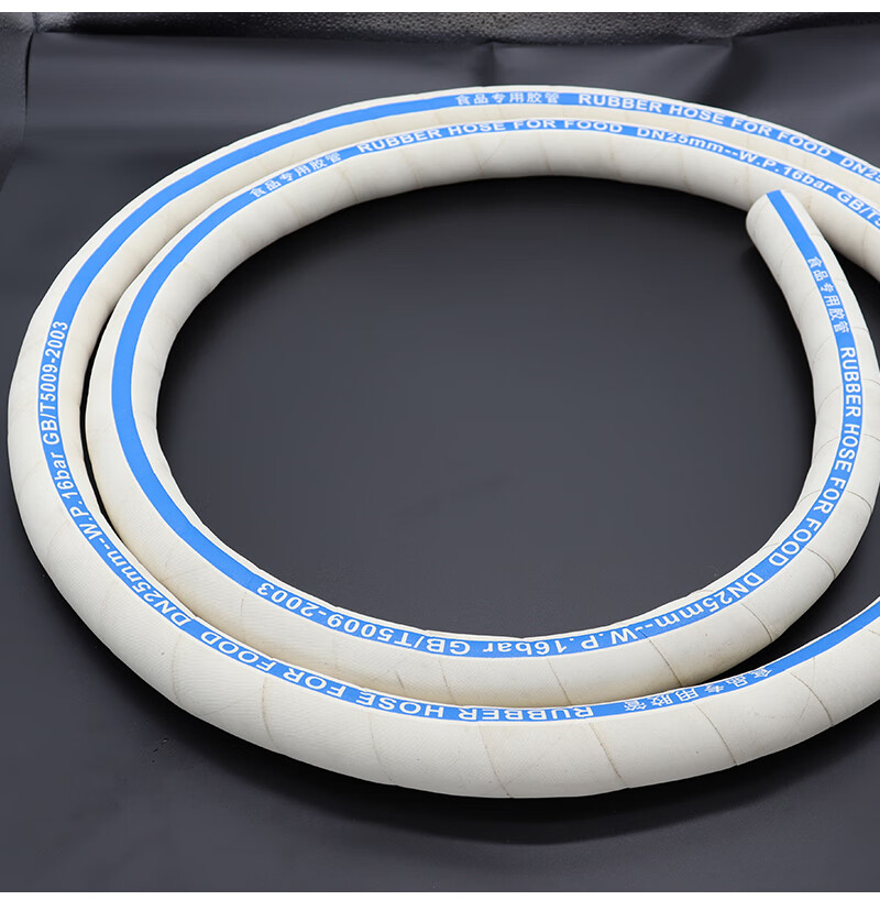 食品级夹布橡胶管白色无味高压耐高温豆腐馒头蒸汽软管油奶酒水管