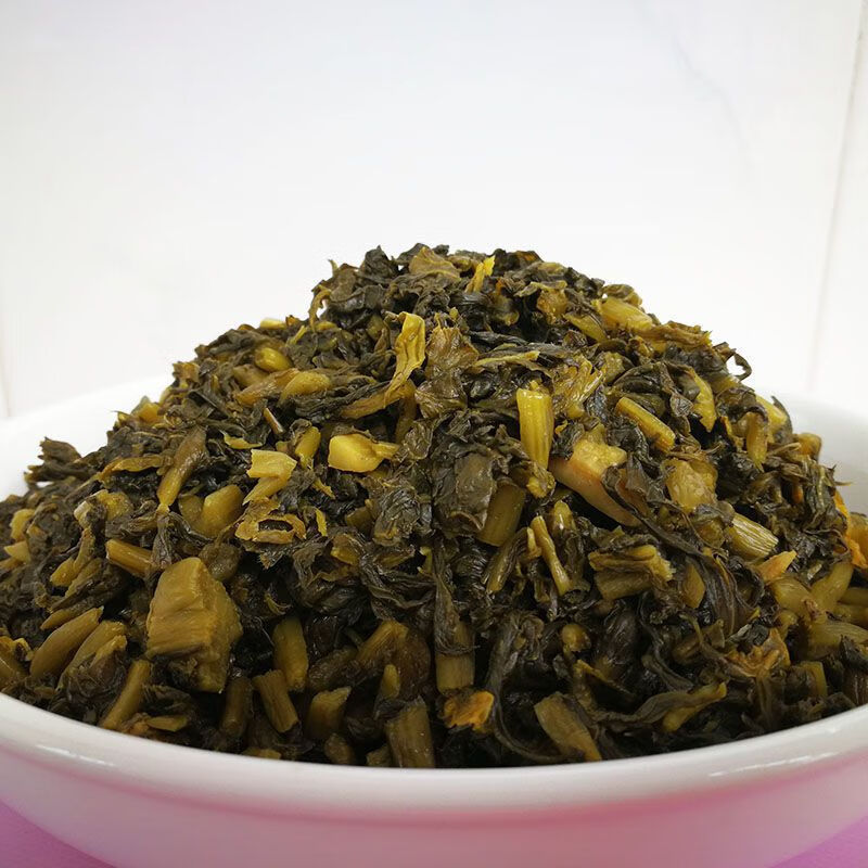 虎钢馋手工腌制菜尾酸菜咸菜腌萝卜叶下饭菜乡土菜粤西风味廉江特产