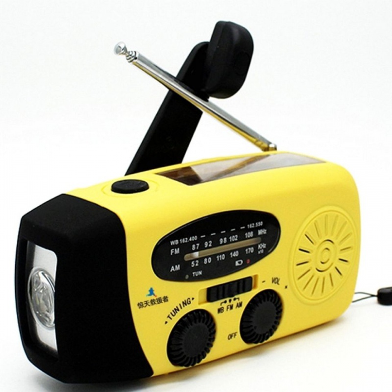 【出口日韩】多功能手摇发电收音机手电防灾充电家庭应急物资储备 b款