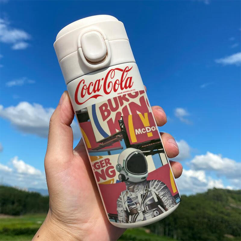 可口可乐保温杯304不锈钢nasa水杯可口可乐保温杯ins简约情侣水杯子