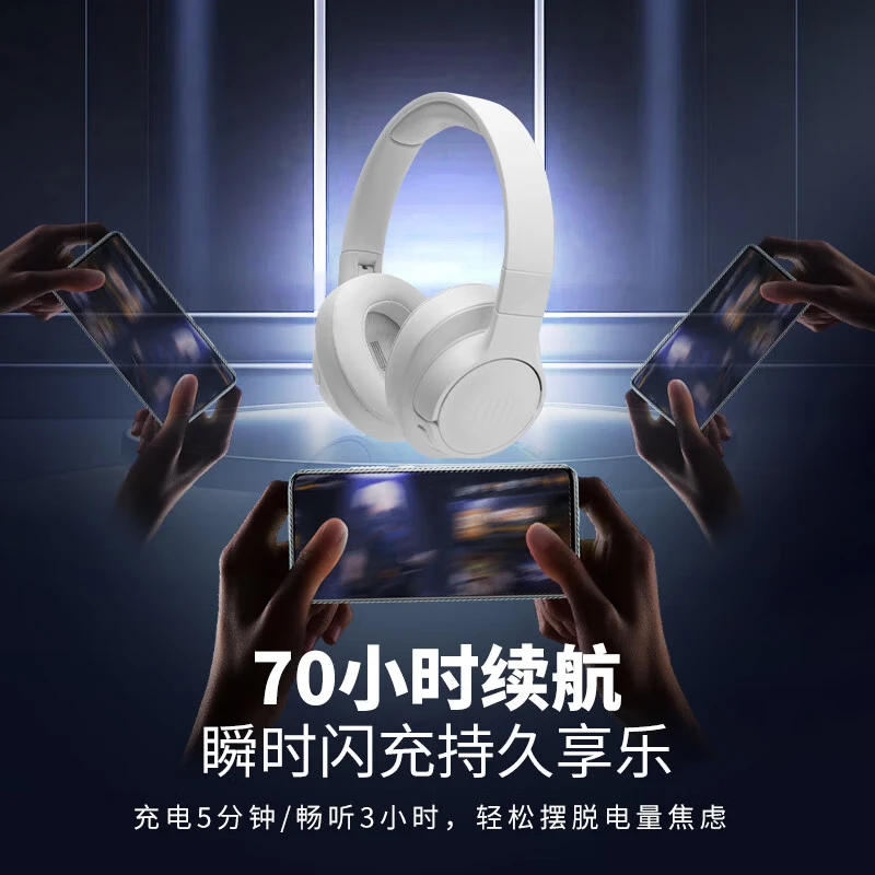 JBL TUNE770NC Wireless Over-ear Adaptive noise-cancelling Headphones Over-ear Bluetooth Headphones Active noise-cancelling Headphones Long battery life 520 Gift T770 Purple [Newly Upgraded Noise-cancelling Headphones] thumbnail 5